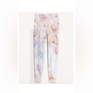 NOT MATERNITY Old Navy High-Waisted PowerSoft 7/8 Leggings Marble Multicolor
